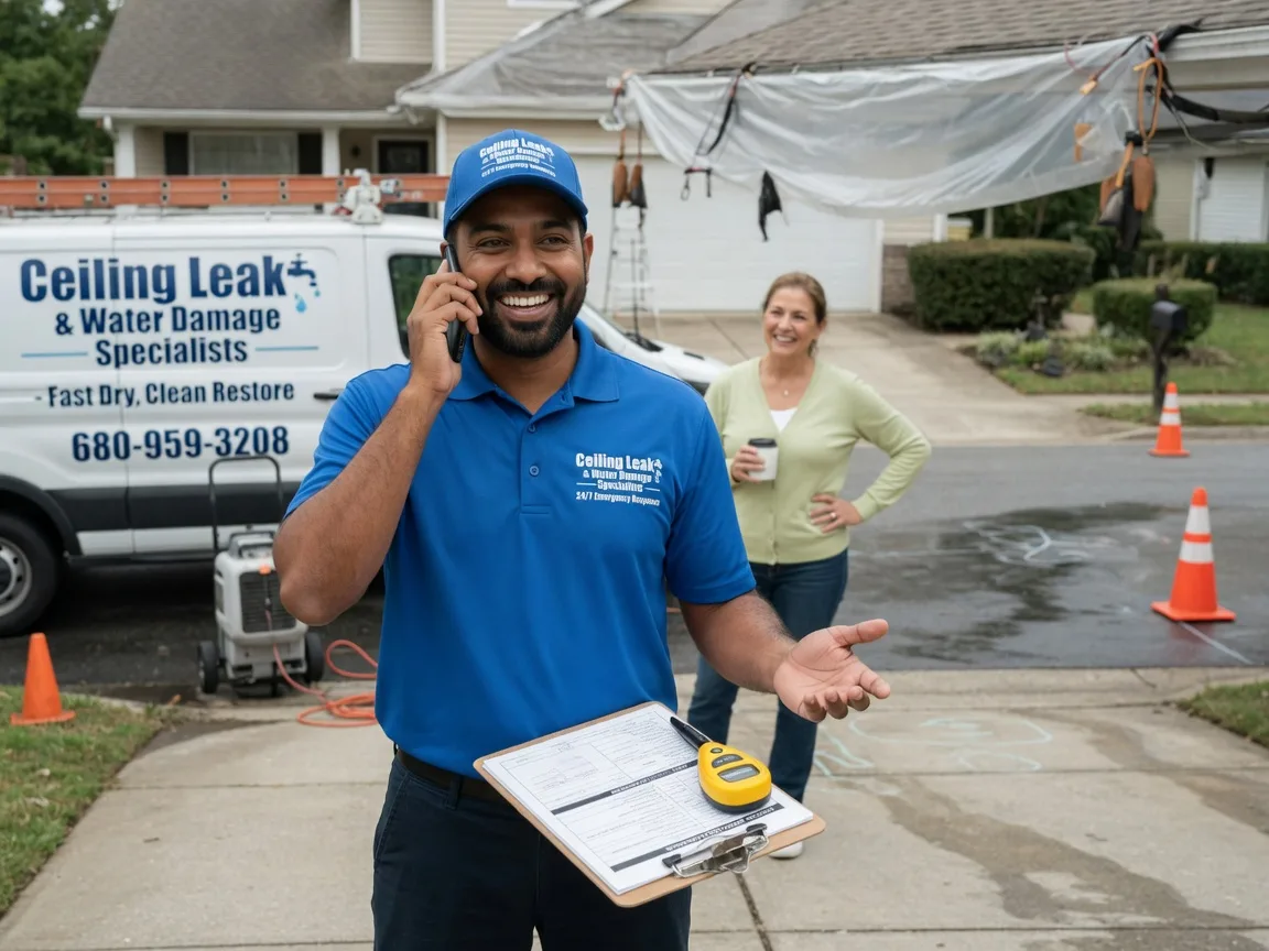 Ceiling Leak Cleanup Amorita, OK FAQs